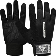 GYM WEIGHT LIFTING GLOVES W1 FULL BLACK-L