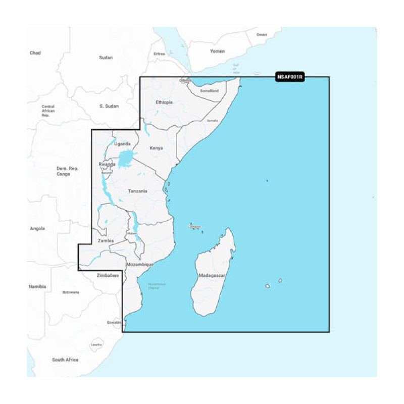 Africa, East - Marine Charts Garmin Navionics+™ | NSAF001R | microSD™/SD™