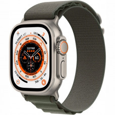 Watch Ultra GPS + Cellular, 49mm Titanium with Green Alpine Loop - Small