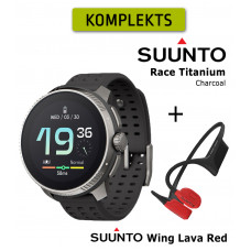 Race, Titanium Charcoal + Suunto Wing Lava Red