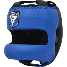 Apex A5 Boxing Head Gear With Nose Guard, Blue, M