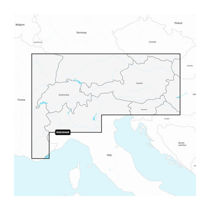 Alpine, Lakes & Rivers - Inland Marine Charts Garmin Navionics+™ | NSEU066R | microSD™/SD™