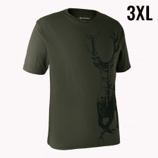 T-shirt with Deer Bark Green 3XL