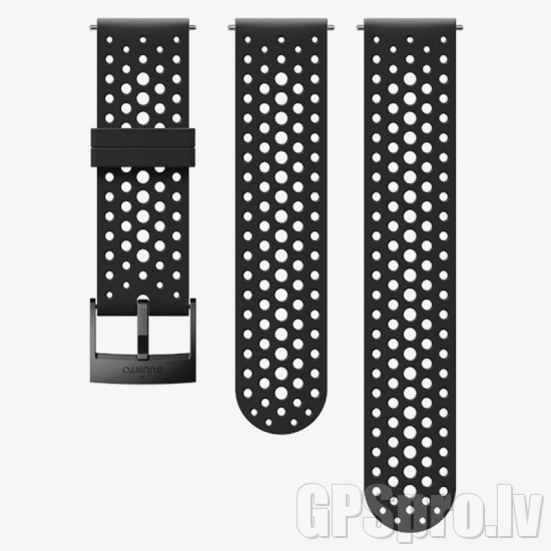 Suunto 9, Spartan Series 24mm Silicone Black Strap