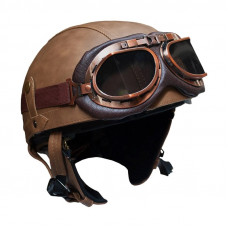 RAYVOLT Brown Helmet 1/2 Face M