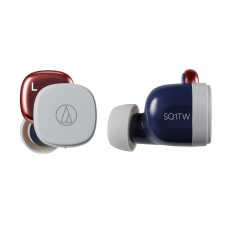 ATH-SQ1TW Wireless Earbuds, Navy Red