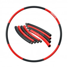 PROIRON Fitness Hula Hoop Black/Red, 73 - 98 cm wide, Riņķis, 309546