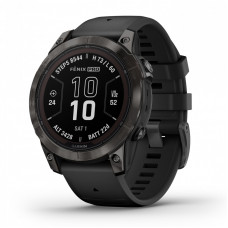 Garmin Fenix 7 Pro Saph Solar, Crbn Gry DLC Ti w/Black Band