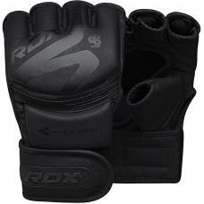 F15 Noir MMA Grappling Gloves Open Palm, L