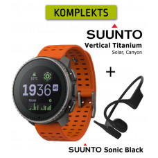 Vertical, Titanium Solar Canyon + Suunto Sonic Black