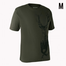 T-shirt with Deer Bark Green M