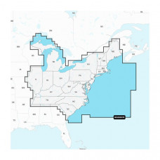 U.S. East - Lakes, Rivers and Coastal Marine Charts Garmin Navionics+™ | NSUS007R | microS