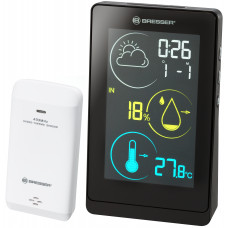 BRESSER Colour Weather Station ClimaTrend Life H with colour change black