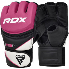 F12 MMA Grappling Gloves, Open Palm, Pink, S
