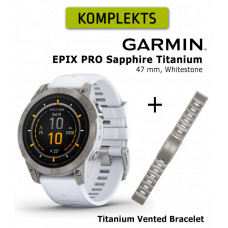 epix Pro (Gen 2) Sapphire, 47 mm Titanium with whitestone + Titanium Vented Bracelet