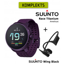 Race, Titanium Amethyst + Suunto Wing Black