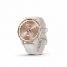 GARMIN VIVOMOVE TREND PEACH GOLD STAINLESS STEEL WITH WHITE CREAM CASE AND SILICONE BAND S