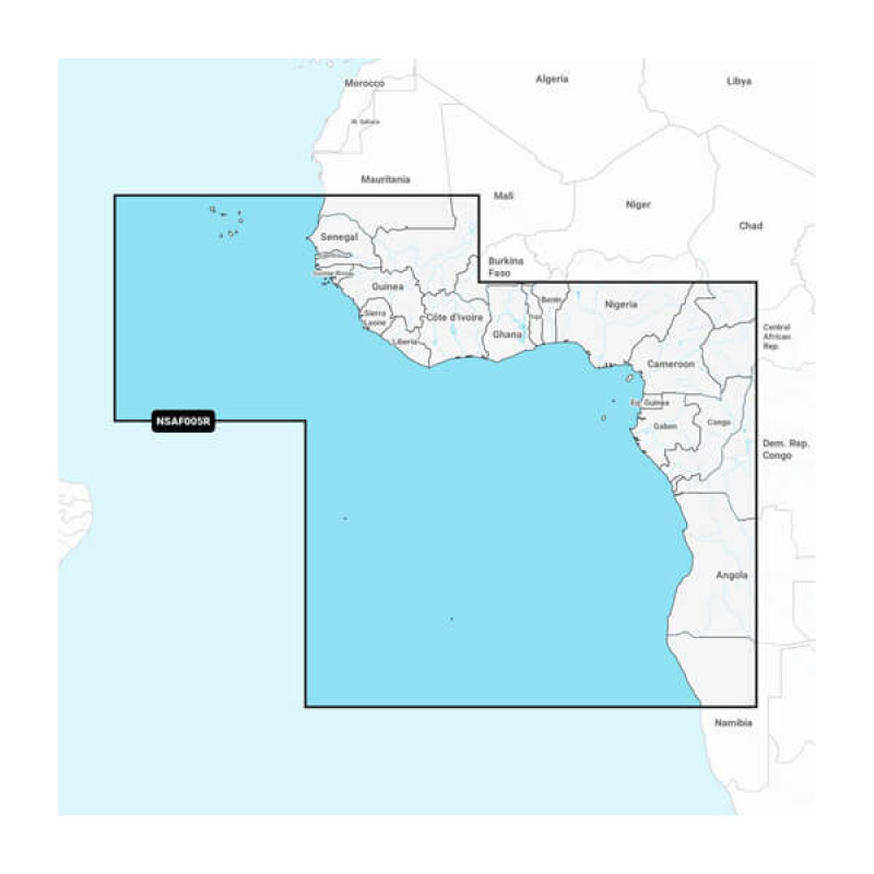 Africa, West - Marine Charts Garmin Navionics+™ | NSAF005R | microSD™/SD™