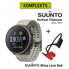 Vertical, Titanium Solar Sand + Suunto Wing Lava Red