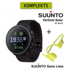 Vertical Solar, All Black + Suunto Sonic Lime