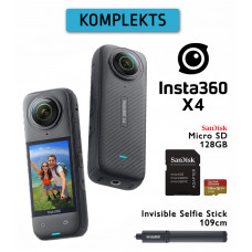 X4 8K 360 Camera + Selfie Stick 109 cm + Sandisk 128GB