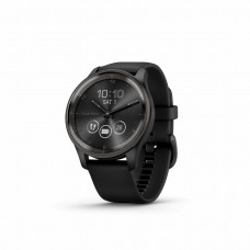 GARMIN VIVOMOVE TREND SLATE STAINLESS STEEL WITH BLACK CASE AND SILICONE BAND SPORTA PULKS