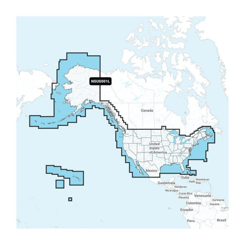 U.S. & Coastal Canada - Lakes, Rivers and Coastal Marine Charts Garmin Navionics+™ | NSUS0