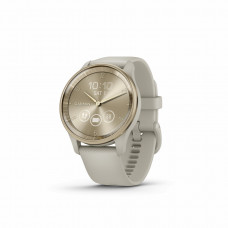 GARMIN VIVOMOVE TREND CREAM GOLD STAINLESS STEEL BEZEL WITH FRENCH GREY CASE AND SILICONE