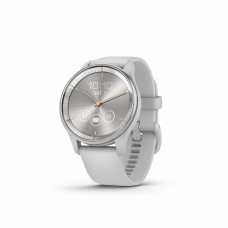 GARMIN VIVOMOVE TREND SILVER STAINLESS STEEL BEZEL WITH MIST GREY CASE AND SILICONE BAND S